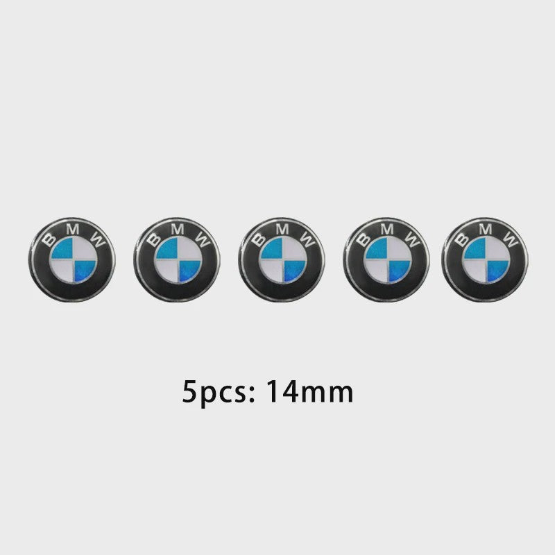 BMW M Sleutel Embleem Stickers (11mm/14mm) - Set van 5 of 10 Stuks