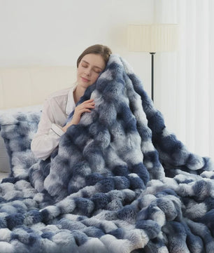 Luxe Nepbont Plaid - Ultra Zacht & Warm, 2.5KG Zwaar, Perfect voor Woonkamer & Slaapkamer