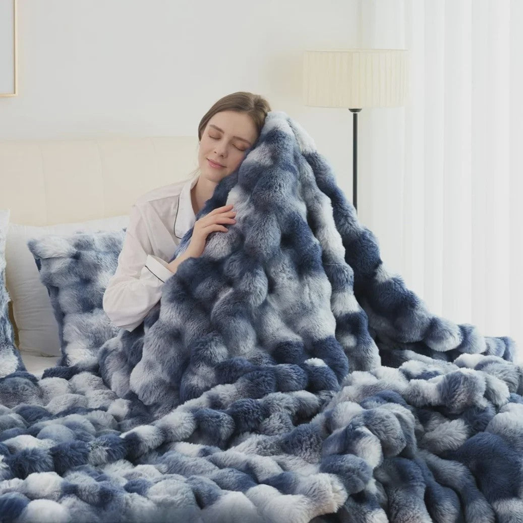 Luxe Nepbont Plaid - Ultra Zacht & Warm, 2.5KG Zwaar, Perfect voor Woonkamer & Slaapkamer