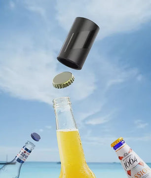 Automatische Flesopener Zwart - Magnetische RVS Bieropener voor Bar