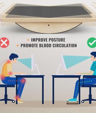 Houten Balansbord - Anti-slip Rocker & Wobble Board voor Fitness, Werkplek & Thuis