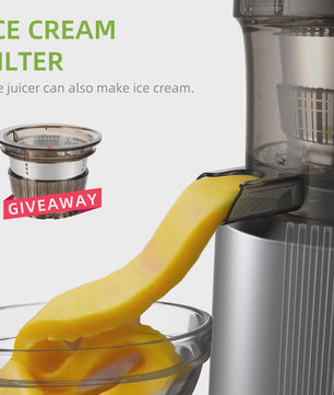 BioloMix Slowjuicer met Brede Vulopening (75mm) - Krachtige 200W Motor voor Hele Vruchten