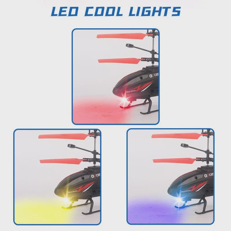 Handgestuurde RC Helikopter met Verlichting - Impactbestendig & Oplaadbaar