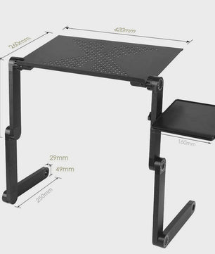Verstelbare Laptoptafel 360° Draaibaar - Ideaal voor Bed, Bank & Bureau