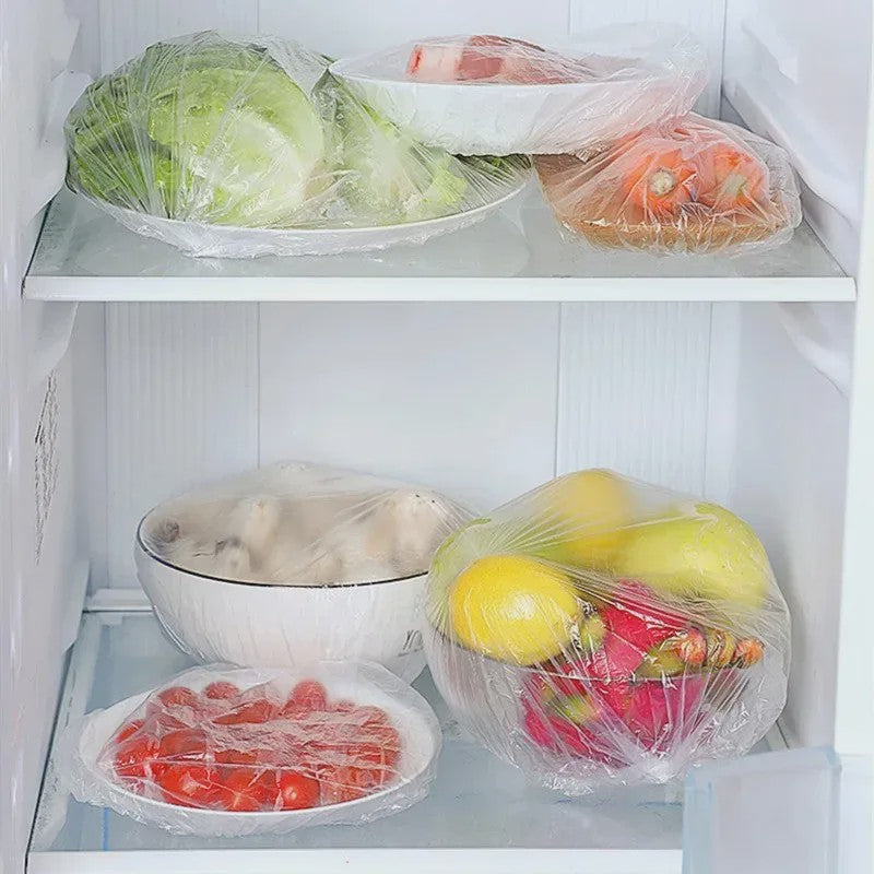 Wegwerp Voedselhoezen - Elastische Plastic Zakjes voor Beker, Kom en Keuken - Vershoud Folie (20-500 stuks)