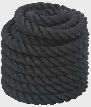 Black Battle Rope 12m - 9kg Polyester - Krachttraining & Uithoudingsvermogen