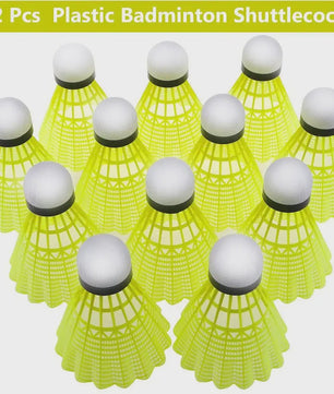 Nylon Badmintonshuttles - Set van 12 - Duurzaam & Stabiel voor Training