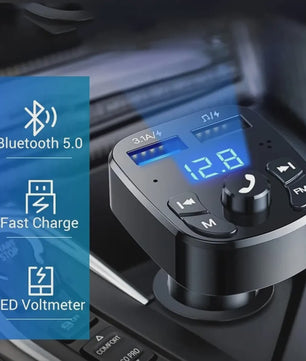Auto MP3 Speler met Bluetooth 5.0, Dual USB Snellader en FM Transmitter