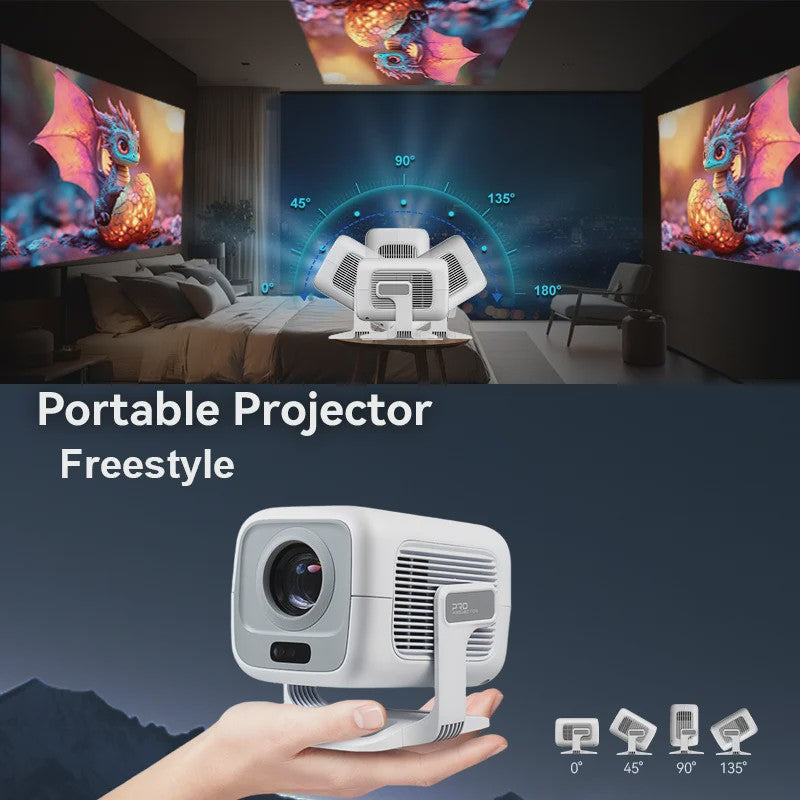 HUAWEISHI X3 Plus 4K Projector: Draagbaar, Android 11, 600 ANSI Lumen, Auto Focus