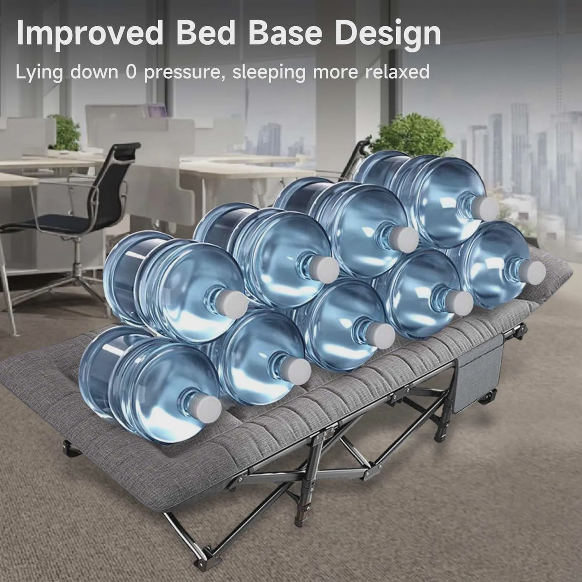 Opvouwbaar Gastenbed met Zijvak - Comfortabel en Draagbaar voor Camping, Reizen en Ontspanning