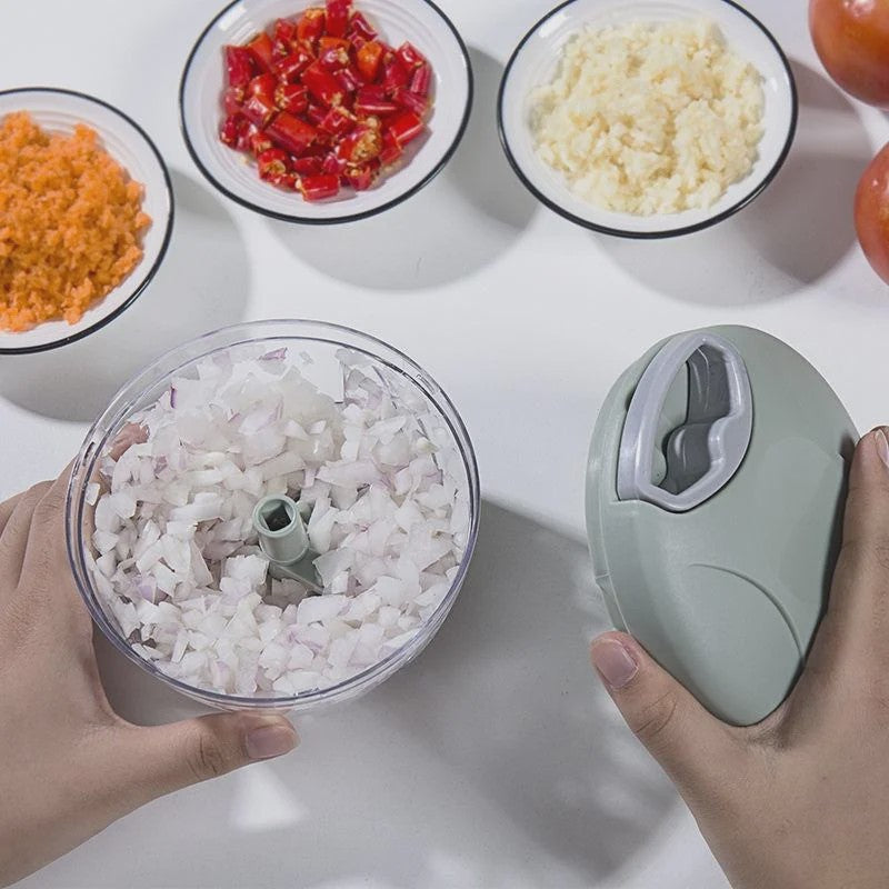 Handmatige Keuken Snijmachine - Knoflook, Ui, Vlees & Groenten Hakker (500/900ML)