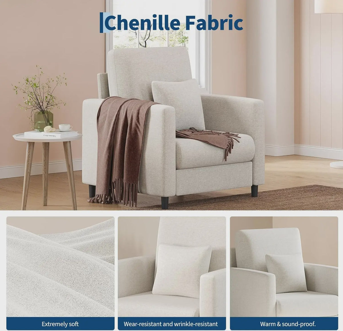 Moderne 2-zits bank en fauteuil set - Compact en comfortabel voor kleine ruimtes