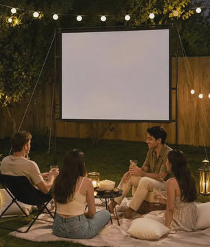 100 Inch Projectiescherm 4:3 met Draagbare Standaard - Anti-Reflectie & Brede Kijkhoek
