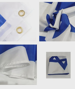 Israëlische Vlag - Duurzaam Polyester, Dubbel Gestikt voor Feestelijke Gelegenheden
