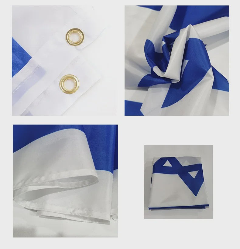 Israëlische Vlag - Duurzaam Polyester, Dubbel Gestikt voor Feestelijke Gelegenheden