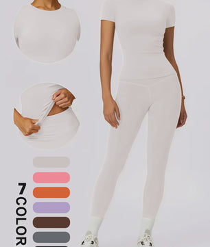 Dames Yogaset: Body-fitting Sneldrogende Sportkleding voor Fitness en Yoga