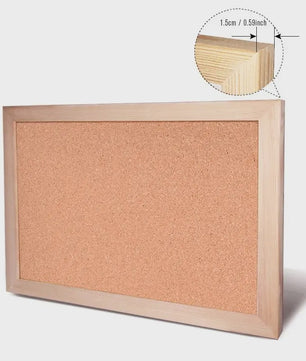 Houten Kurkbord met Houten Frame - Decoratieve Wanddecoratie & Fotowand