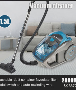Krachtige Zakloze Stofzuiger 2800W met 15000PA Zuigkracht & Multi-Cyclonic Filtratie