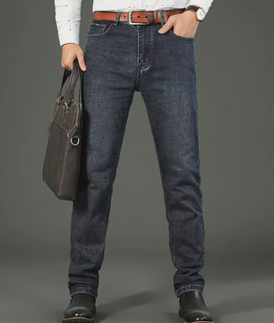 Herens Jeans Rechte Pasvorm Stretch - Zakelijk & Casual Blauw/Zwart Denim Werkbroek