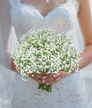 Kunst Gipsenkruid Bloemen (Gypsophila) - 63cm - Decoratie voor Bruiloft, Feest & Huis