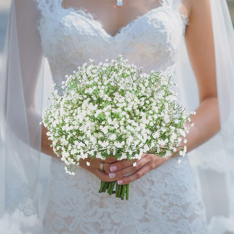 Kunst Gipsenkruid Bloemen (Gypsophila) - 63cm - Decoratie voor Bruiloft, Feest & Huis