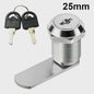 Veiligheidscam Lock Deurslot met Sleutels voor Kast, Lade, Brievenbus - 16/20/25/30mm
