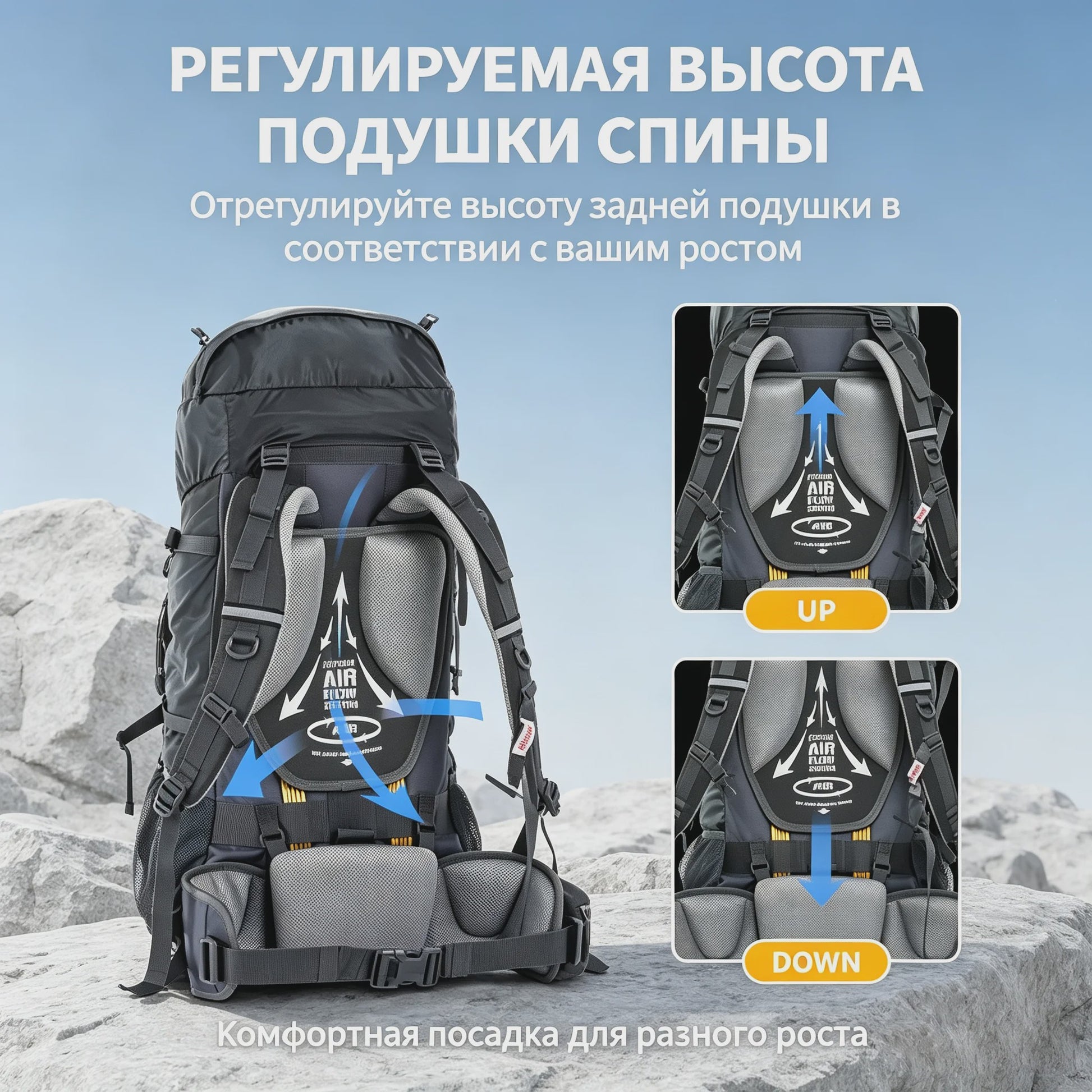 Naturehike 70L Rugzak - Waterdichte Outdoor Backpack voor Wandelen, Kamperen & Klimmen