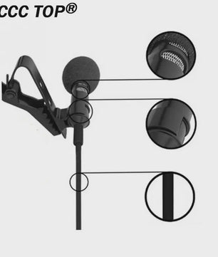 Externe Lavalier Microfoon met 3.5mm Jack voor Auto Radio, DVD-spelers en meer