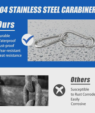 10x RVS Karabijnhaak M4-M8 - Heavy Duty Snap Hook voor Outdoor & Klussen