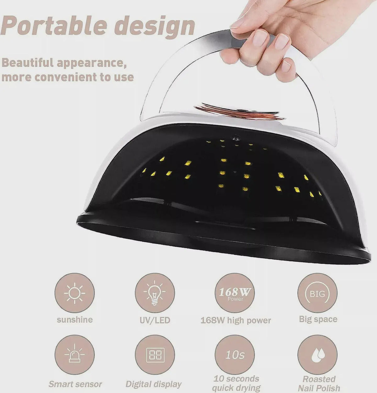 Professionele UV LED Nageldroger 168W - Snel Drogen van Acryl & Gel Polish