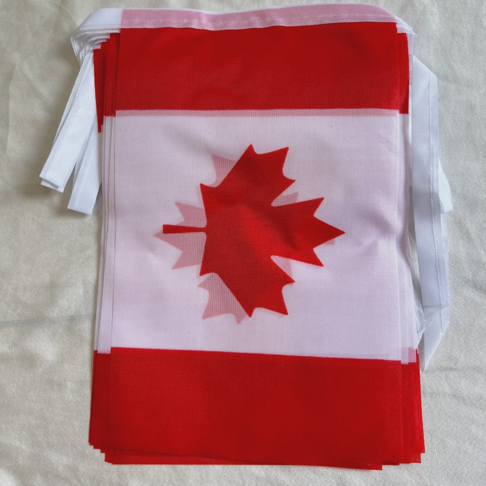 Canadese Vlaggenlijn 20 Stuks - 14x21cm Vlaggen aan één Touw