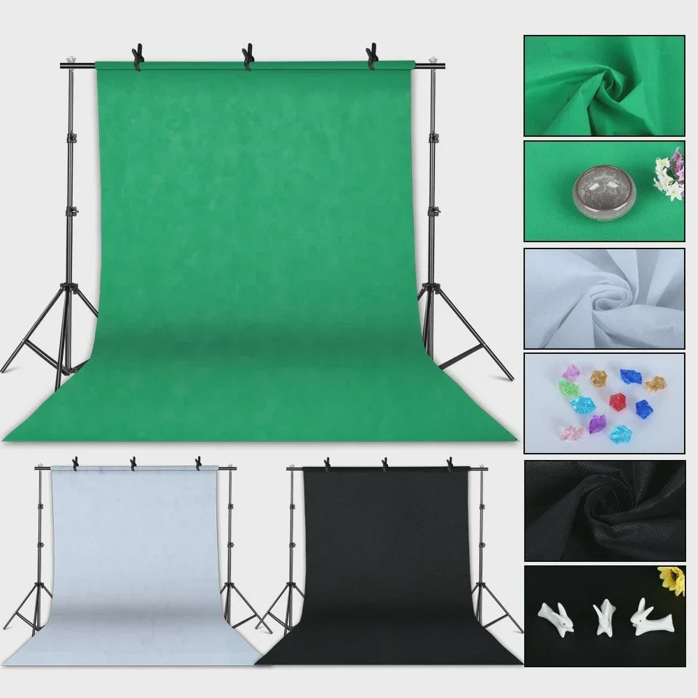 Professionele Fotostudio Verlichtingskit met Achtergronden, Softboxen, Paraplu's en Reflectoren