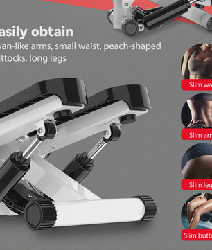 Mini Stepper met Weerstandsbanden - Compacte Full Body Workout Machine voor Thuis