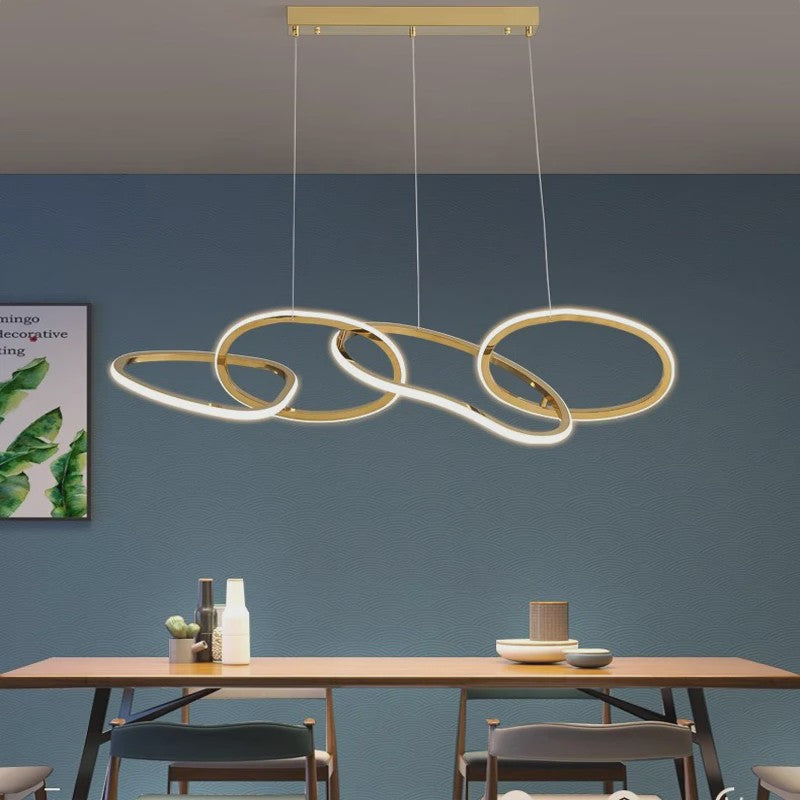 Moderne LED Plafondlamp Ring Design - Dimbare Hanglamp voor Woonkamer & Eetkamer