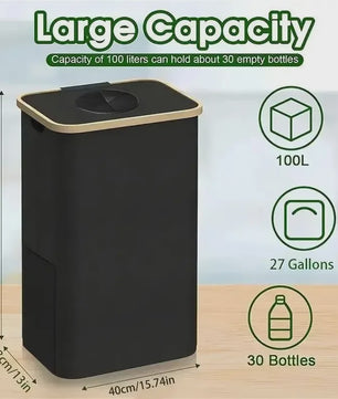 160L Grote Opbergmand - Opvouwbaar, Ideaal voor Flessen, Recycling, Wasgoed & Feestjes