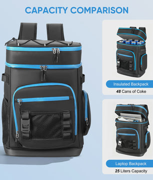 30L Waterproof Insulated Cooler Backpack for Men Women Leak Proof Cooler Rucksack for Camping Beach Fishing Picnic Travel Bag ﻿ ﻿