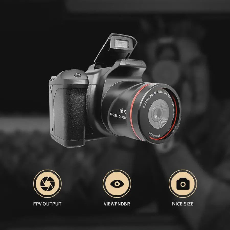 4K Digitale Fotocamera & Camcorder met 16MP, 16x Zoom - Perfect voor Vloggen, Feesten & Reizen