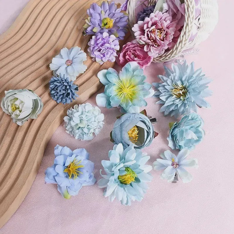 Mix van Zijden Kunstbloemen: Rozen & Meer voor Bruiloft, Huisdecoratie & DIY Knutselen