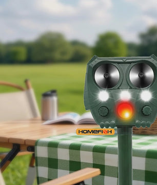 Solar Dier Afweerder Ultrasoon met LED Verlichting - Honden, Katten & Vogels Verjagen