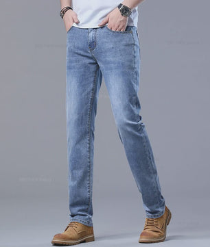 Lichtblauwe Slim Fit Jeans Heren - Stijlvolle Casual Stretch Denim