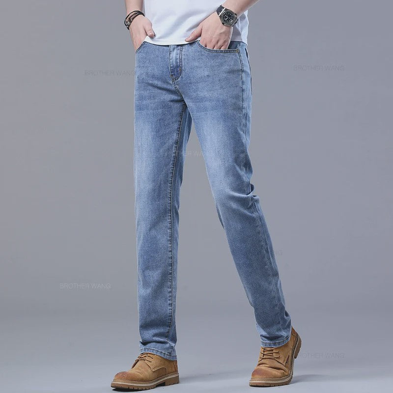 Lichtblauwe Slim Fit Jeans Heren - Stijlvolle Casual Stretch Denim