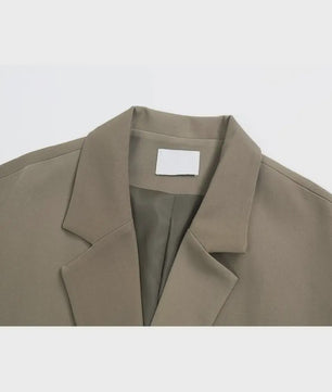 Oversized Blazer Dames - Koreaanse Chic Zwarte Casual Jas