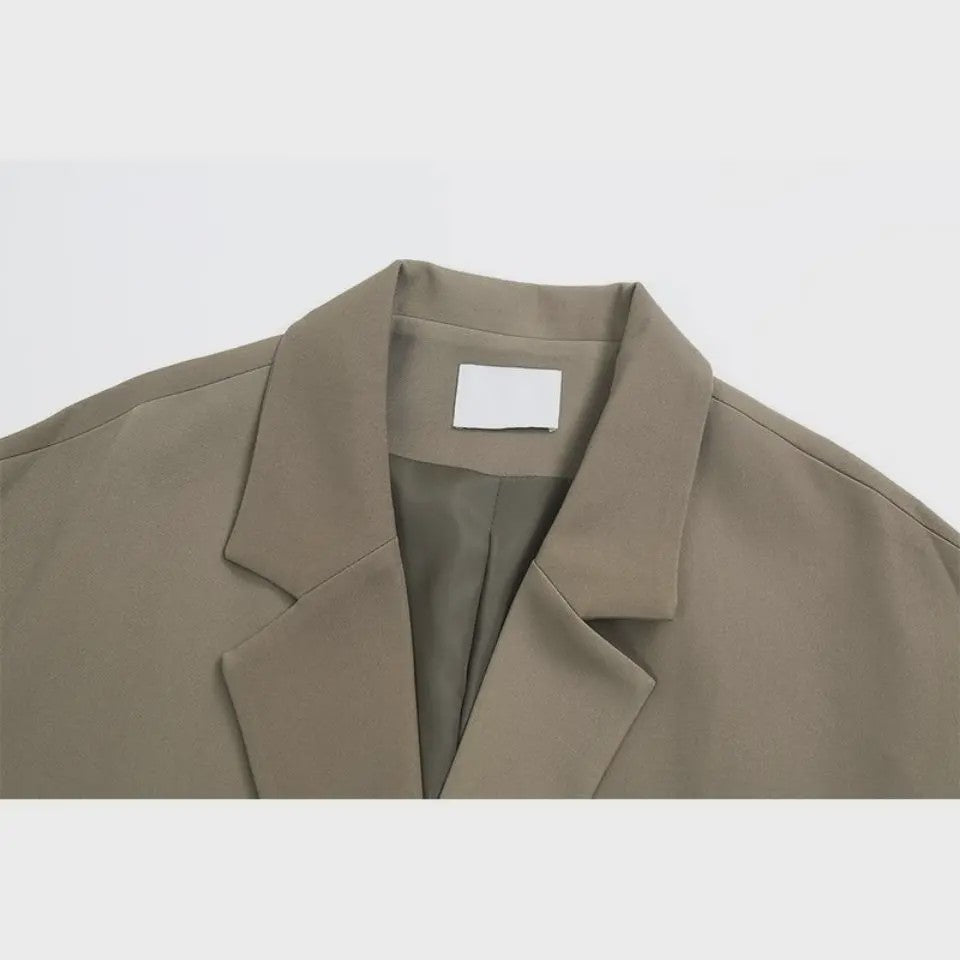 Oversized Blazer Dames - Koreaanse Chic Zwarte Casual Jas