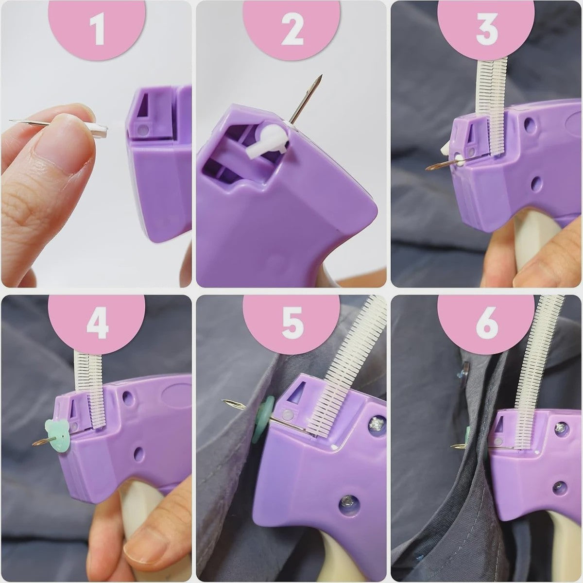 Mini Kleding Tagging Gun - Snelle Kleding Fixer met Fijne Naald