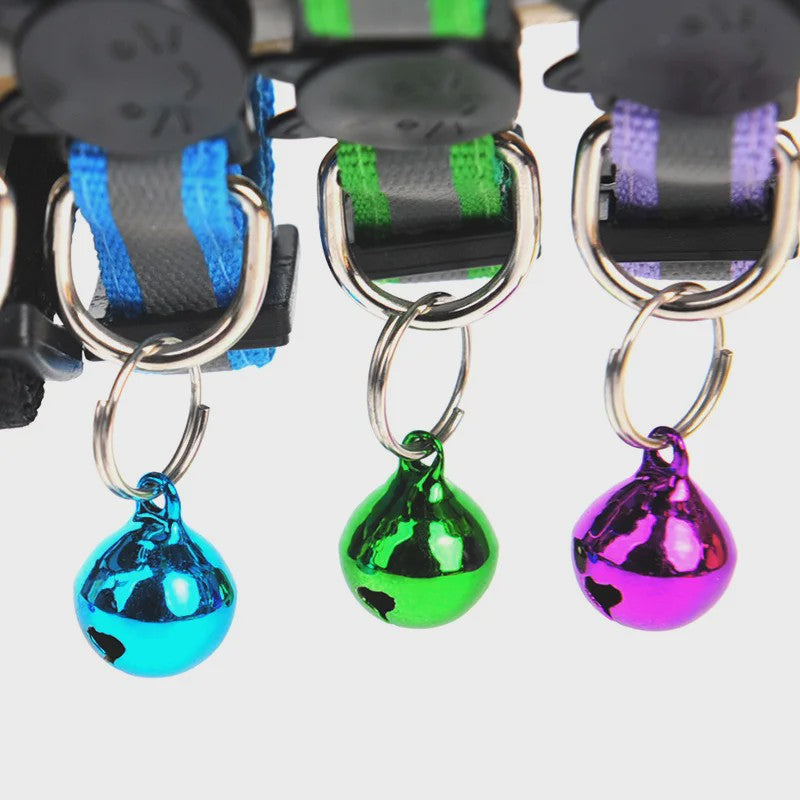 Reflecterende Halsband voor Katten & Kittens met Veiligheidsgesp en Belletje - Verstelbaar & Zacht