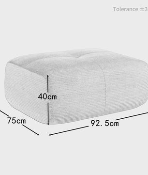 Moderne Corduroy Fauteuil Zonder Armleuningen met Kussen - SediaXL