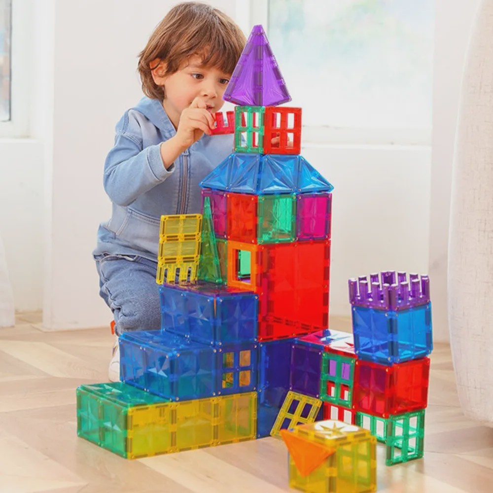 80 Delige Magnetische Bouwstenen Set - Educatief Speelgoed voor Kinderen - Vrij te Assembleren