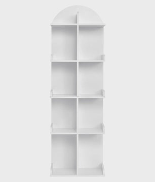 WOLTU Witte Boekenkast met 10 Vakken - 5 Laags Staande Opbergkast voor CD/DVD, Woonkamer, Slaapkamer, Kantoor