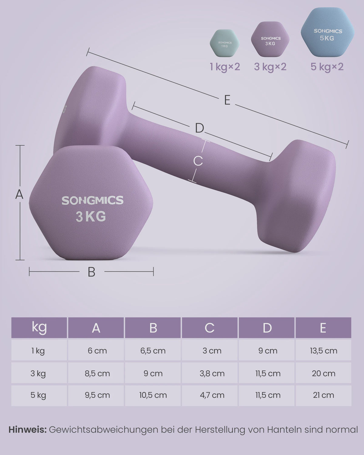 SONGMICS Dumbbell Set met Standaard - 2x1kg, 2x3kg, 2x5kg - Gecoat