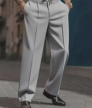 Herfst & Lente Heren Casual Broek met Koord - Losse Pasvorm Rechte Pijp